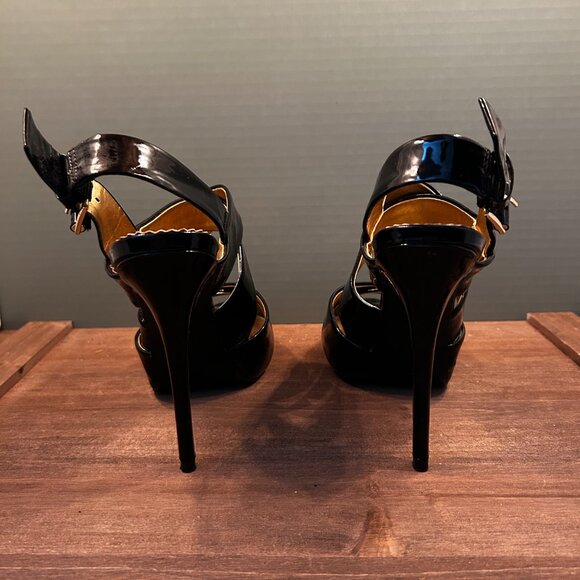 Report Signature Womens Black Slingback 5" Stiletto Heels Size 8.5 - Picture 4 of 8